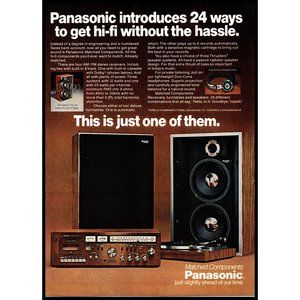 1978 Panasonic Matched Stereo Components Vintage Print Ad Receiver HiFi Wall Art